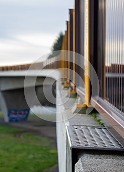 Concrete enclosure of a car bridge