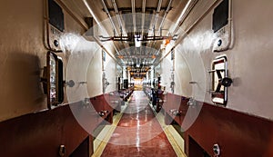 Concrete and epoxy wine tanks for wine fermentation at a winery. photo