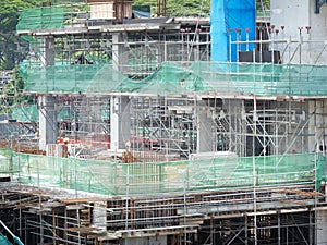 Concrete formwork of modern building photo