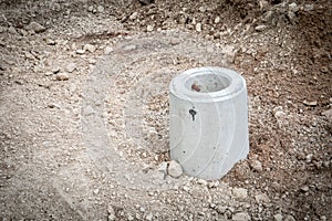 Concrete Foundation Base for Street Light Installation