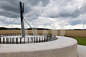 Concrete fundament new wind urbine in Flevoland, The Netherlands