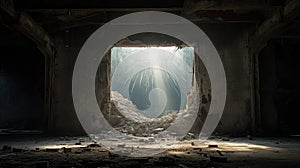 concrete hole in the wall