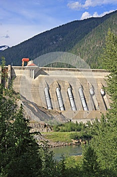 Concrete hydro electric dam