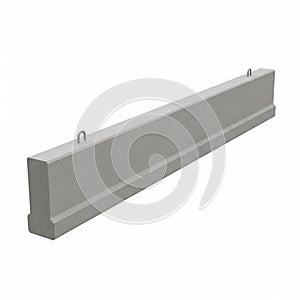 Concrete Jersey Barrier on White Background concrete barrier traffic barrier