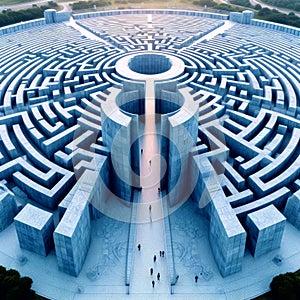 Concrete maze theme park