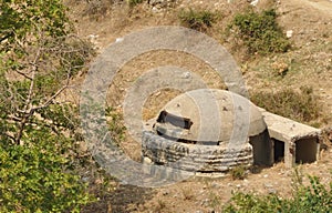 Concrete military bunker