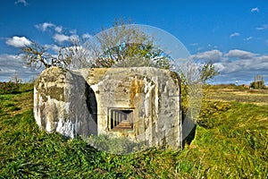 Betónový vojenský bunker postavený počas druhej svetovej vojny pri Zohore