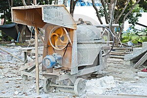 Concrete mix machine.