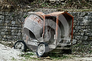 Concrete mixer abandoned