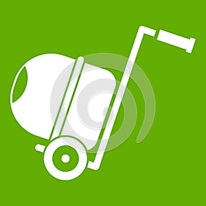 Concrete mixer icon green