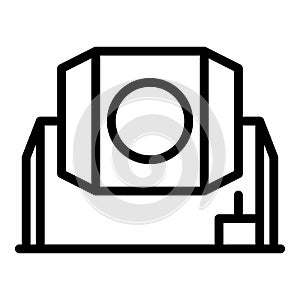 Concrete mixer icon outline vector. Cement truck