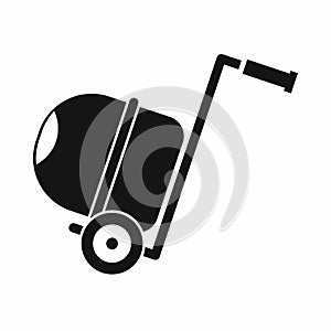 Concrete mixer icon, simple style