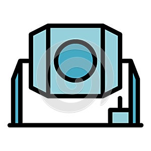 Concrete mixer icon vector flat