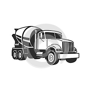 Concrete Mixer Truck. Vector Illustration. Concrete Mixer Truck. Vector Illustration. Concrete Mixer Truck. Vector Illustration photo