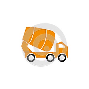 Concrete mixer truck vector design template illustration