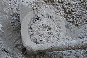 Concrete mixing step of sand, cement and water by construction.