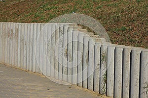 Concrete palisade