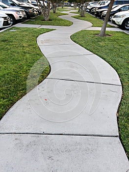 Concrete pathway walkway of life path