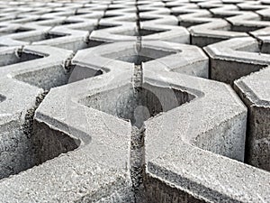 Concrete pavement surface