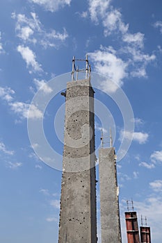 Concrete pillar construction