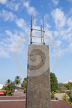 Concrete pillar construction