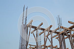 Concrete pillar construction