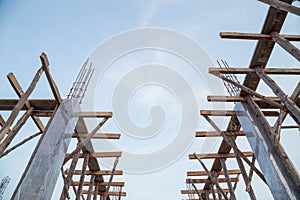 Concrete pillar construction