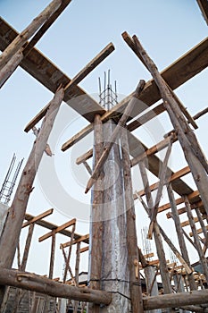 Concrete pillar construction