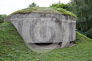 Concrete pillbox machine-gun, Japan. Military equipment during the Second world war