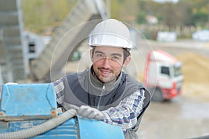 In the concrete plant