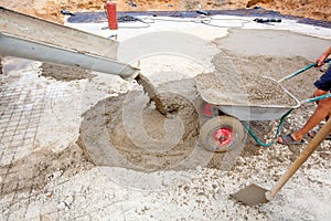 Concrete pouring works