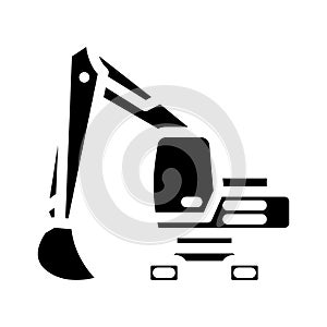 concrete pumper civil engineer glyph icon vector illustration
