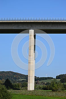 concrete pylon of an Autobahn bridge in the Eifel