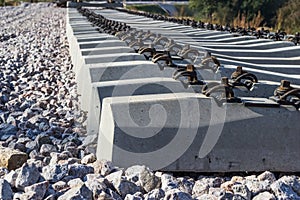 Concrete railway sleepers