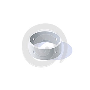 Concrete ring icon in flat style, vector