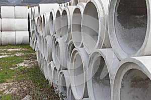 Concrete rings for draw-wells