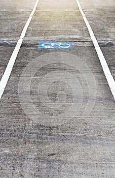 Concrete road bicycle lane