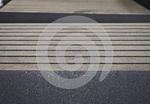 Concrete road curbs at the factory