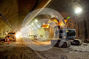 Concrete Road Tunnel Construction Excavator