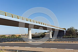 Concrete road viaduct in Spain.