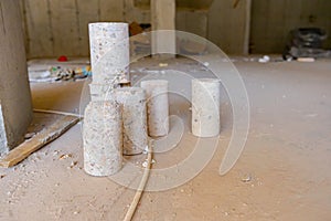 Concrete sample drilled for quality inspection