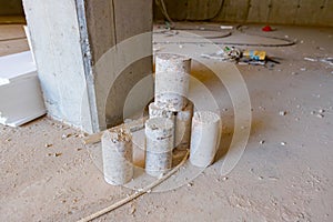 Concrete sample drilled for quality inspection