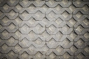 Concrete sett grid, regular abstract background
