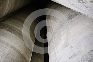 Concrete silos used for grain in the old brewery of Stella Artois in Leuven, Belgium