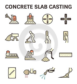 Concrete slab casting