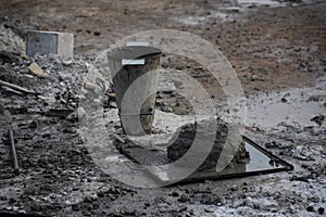 Concrete slump test photo