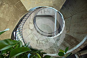 Concrete spiral staircase