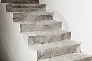 Concrete staircase under construction