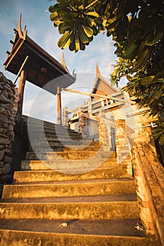 concrete steps.ladder texture.Cement concrete stair.Abstract modern concrete stairs to building.