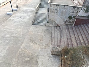 Concrete Steps and Surface of Sabarmati Riverfront in Ahmedabad Gujrat